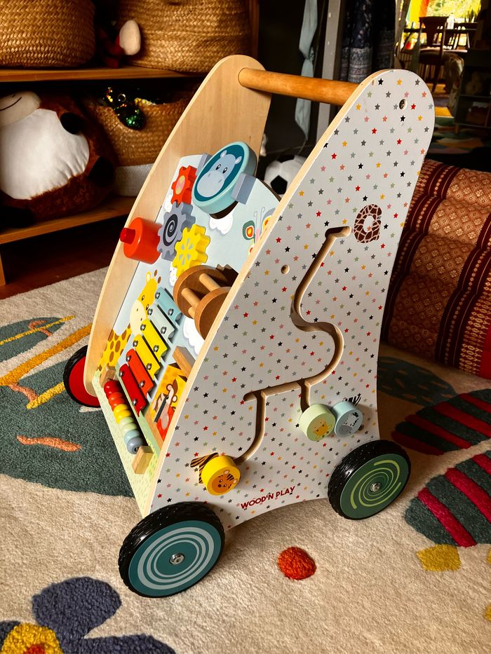 Chariot de marche en bois multi-activités Wood’n play