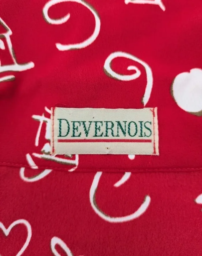 Robe d'été rouge vintage mi-longue - Devernois - taille 40 - photo numéro 4