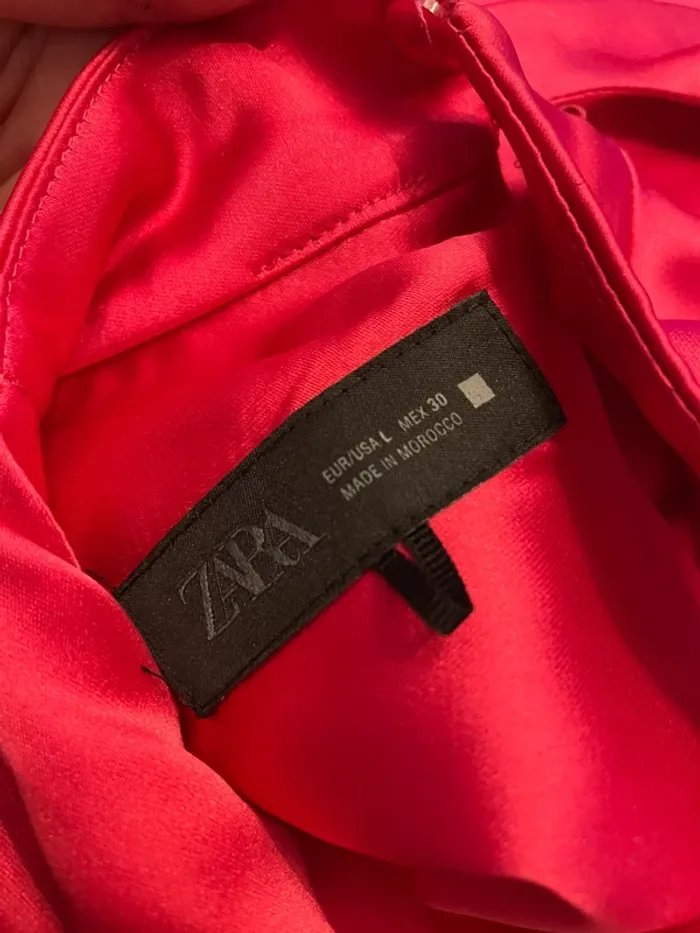Nouvelle robe rose fuchsia, collection été 2025 en satin taille L - photo numéro 10