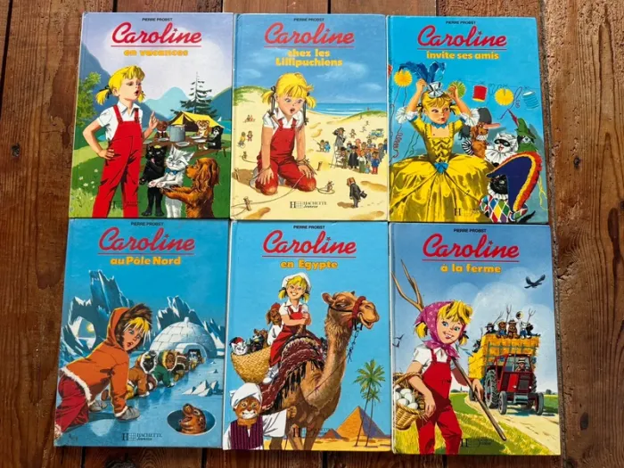 État bon - Blanc vintage - Lot de 6 livres bd albums Caroline Pierre Probst