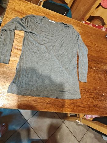 Pull fin gris femme Camaïeu taille S