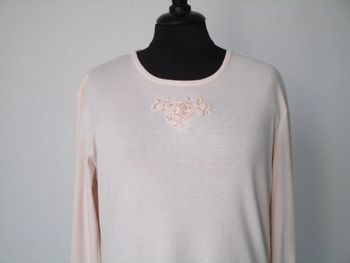 T-shirt écru vintage fleur 42