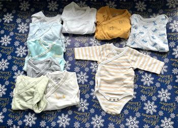 Lots bodies manche longue 0-1 mois