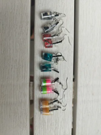 Lot de 5 paires boucles d'oreilles verrines