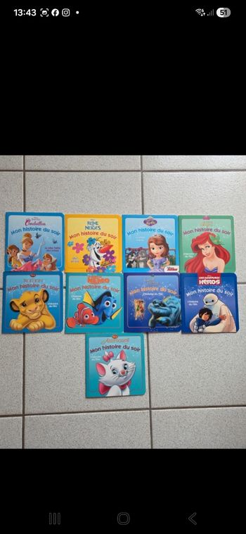 9 livres Disney histoire du soir