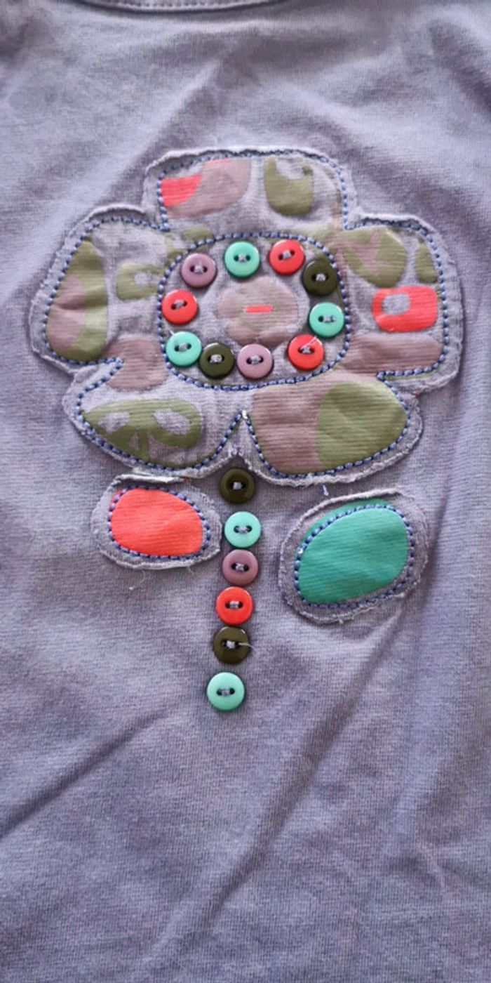 Tee-shirt fille ML Tout simplement 2 ans mauve - photo numéro 2