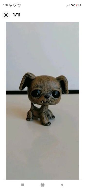 Littlest PetShop OOAK  vampire zombie dog  custom , handmade , LPS , handpainted