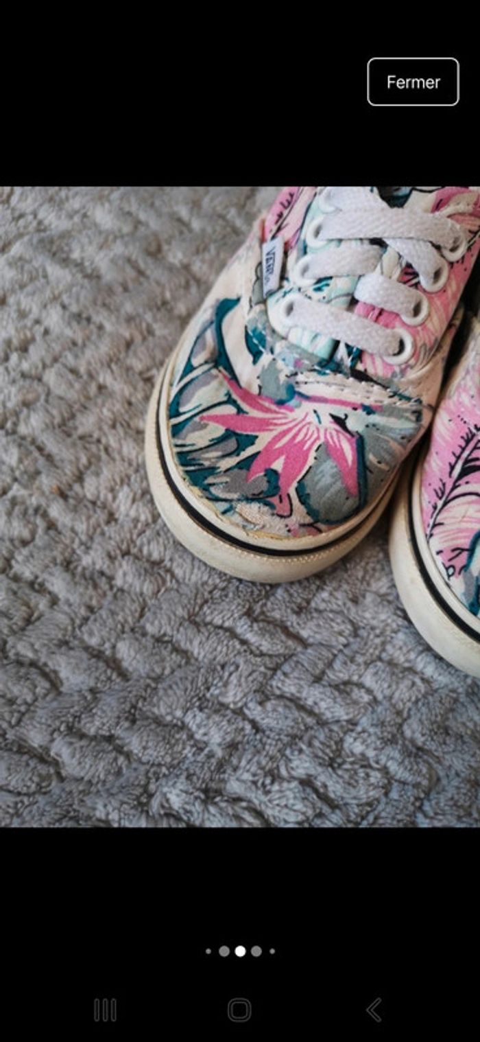 Basket en toile vans taille 22 fille - photo numéro 4