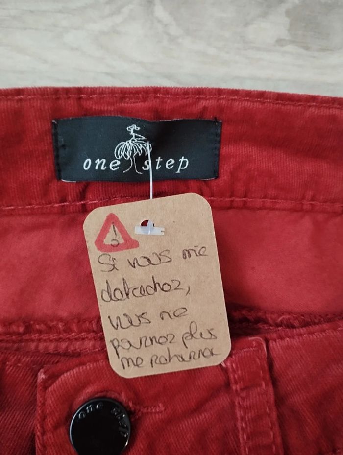 Pantalon One Step effet velours taille 36 - photo numéro 9