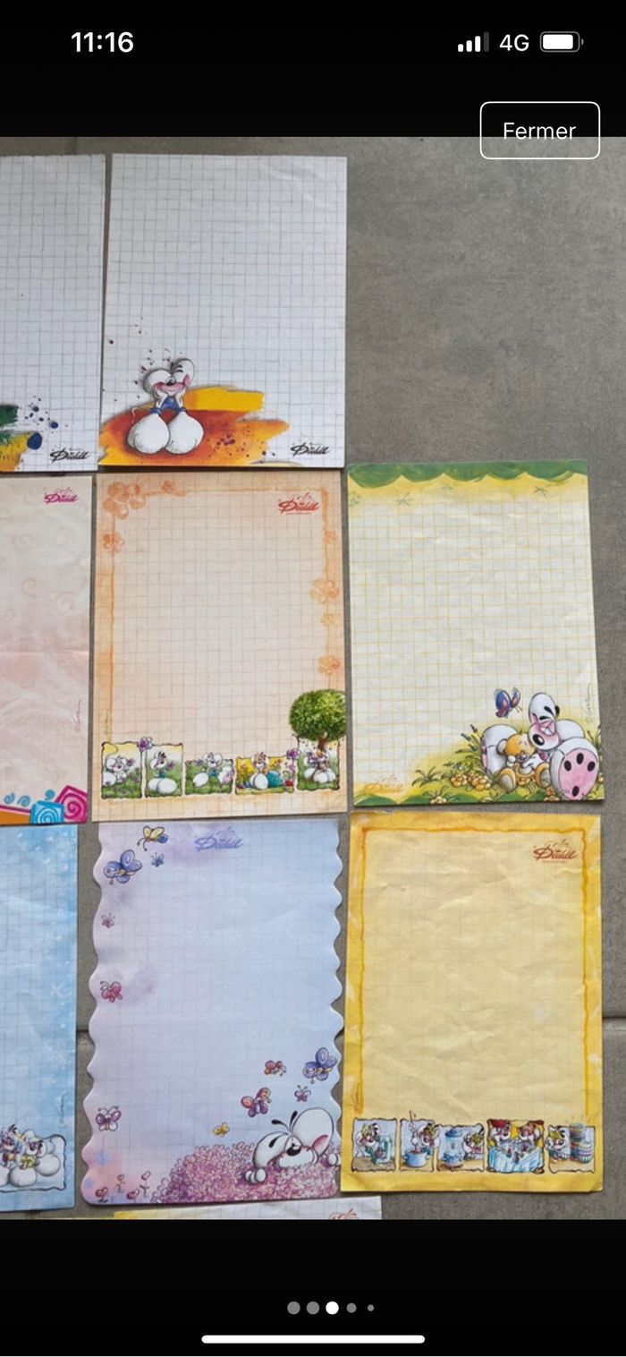 Lot de 18 Feuilles Diddl A6 - photo numéro 3