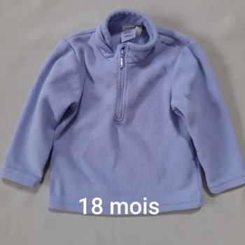 Pull polaire fille mauve - quechua - 18 mois
