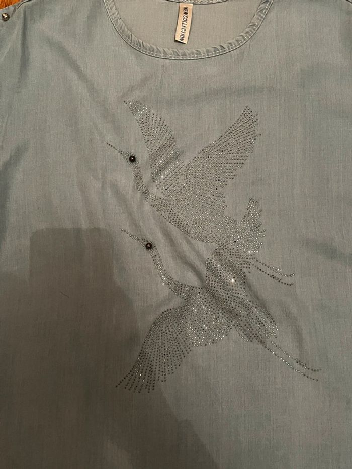 Tunique effet jeans - photo numéro 2