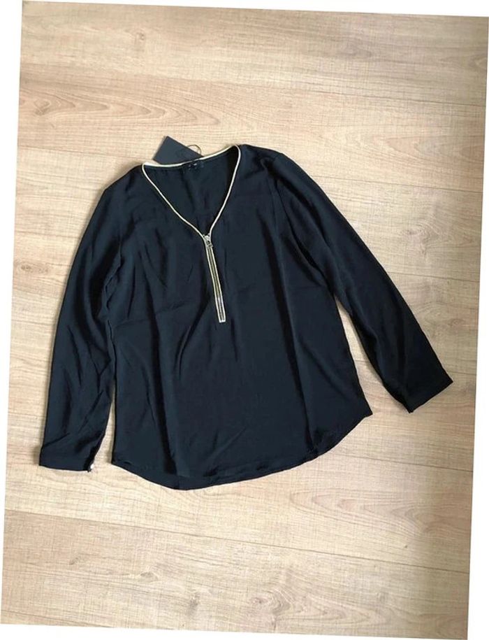 Blouse noire et dorée neuve à manches longues Sweewe taille M/L - photo numéro 11