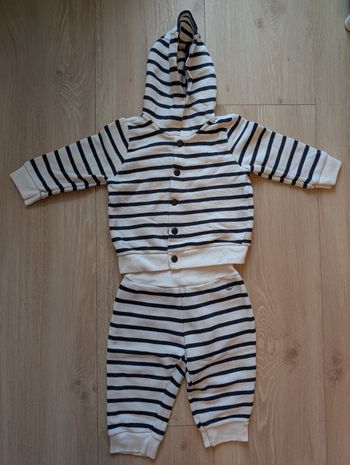 Ensemble marinière garçon petit bateau - 12m