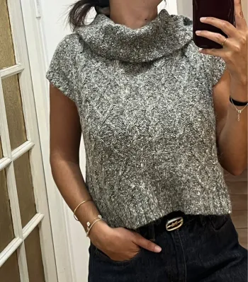Pull vintage sans manches - neuf - taille S/M