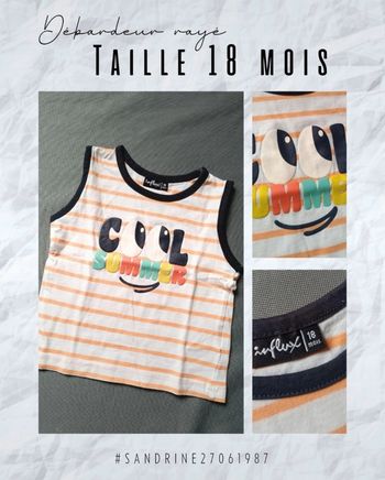 Débardeur rayé orange