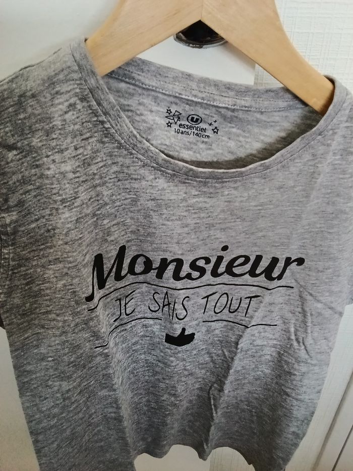 Tee-shirt U essentiel gris et noir - photo numéro 2