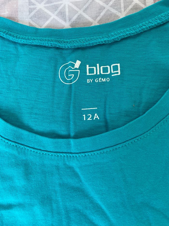 T-shirt bleu Gémo
