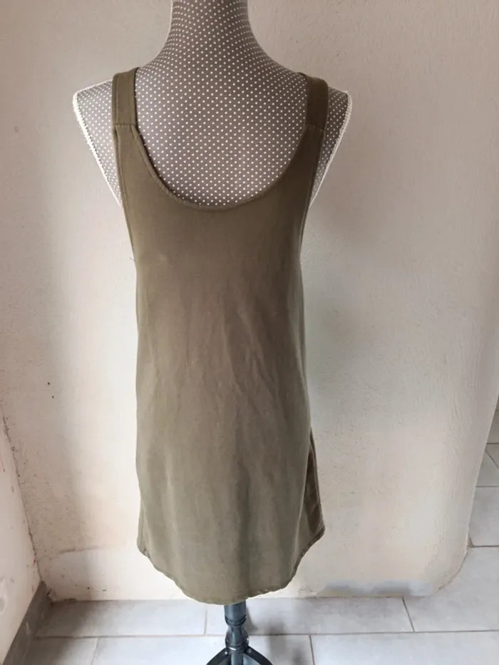 Robe salopette kaki à bretelles Taille S / M - photo numéro 3