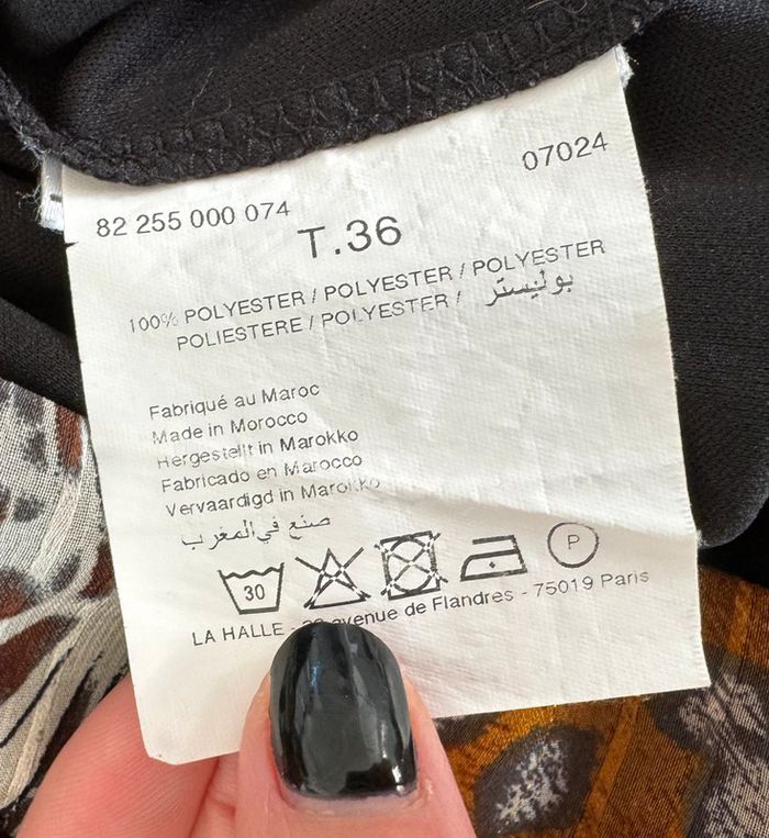 Blouse 36 ocre et rouge - photo numéro 3