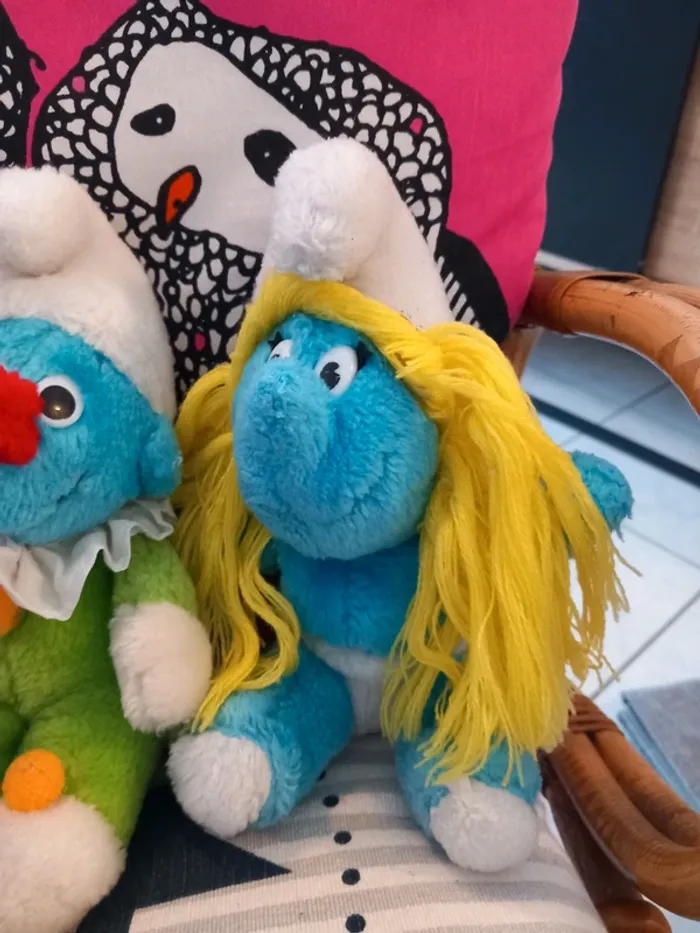 3 peluches vintages schtroumpf - photo numéro 4
