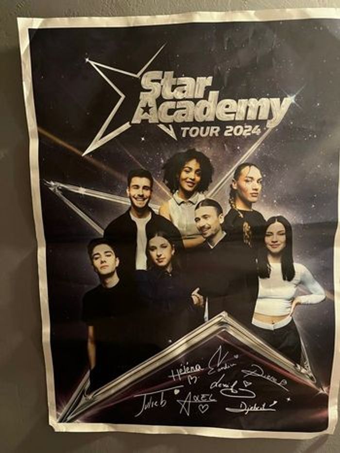 🎤 Poster Star Academy Tour 2024 – Grand format – Signé par tous les académiciens ⭐ - photo numéro 8