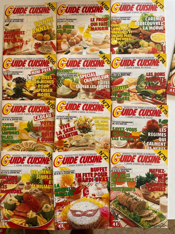 Rare lot de 3 Guides  1985 Cuisine culinaire anciennes 38 revues 1985 ajoutez moi à vos favoris - photo numéro 10