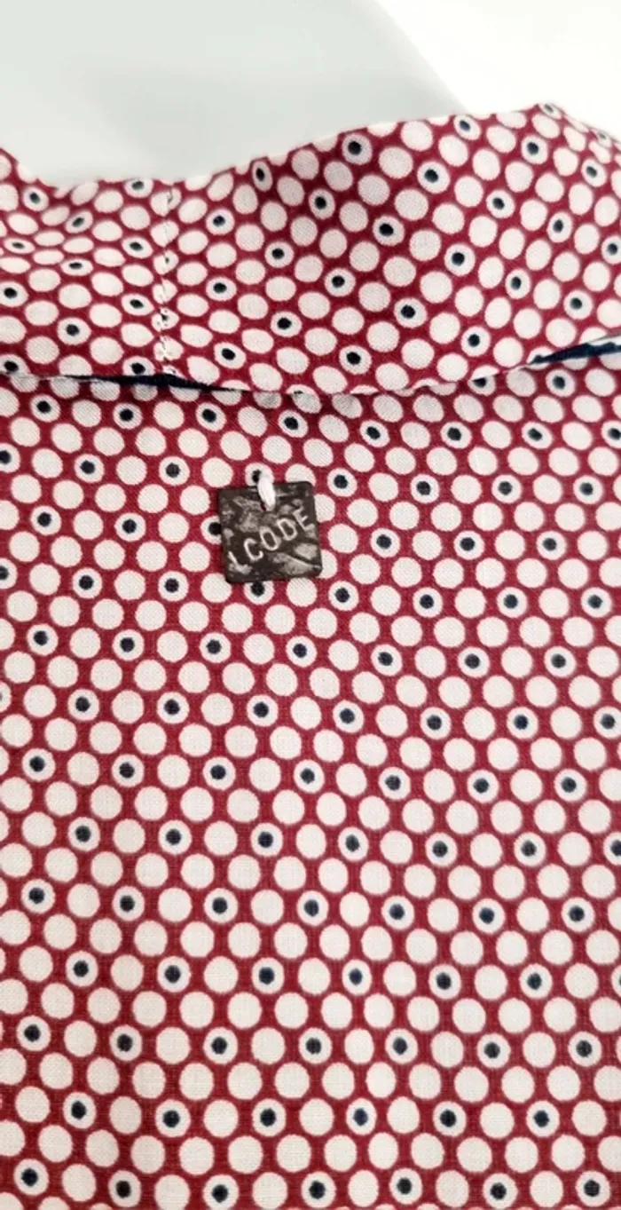 Robe courte imprimée bordeaux icode ikks 36 - photo numéro 9