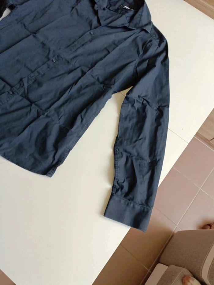 Chemise manches longues brice taille L easy slim stretch noir - photo numéro 3