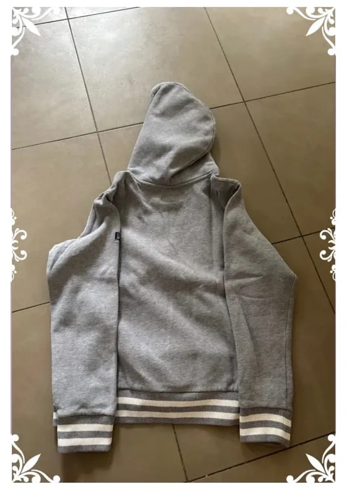 Sweat à capuche gris chiné "54" - Superdry - Taille XL - photo numéro 8