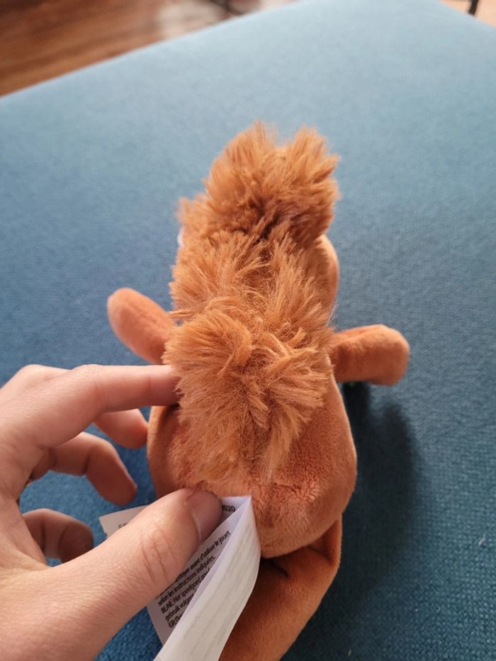 Peluche Écureuil roux Kinder 25cm foulard vert Surprise collection doudou foret - photo numéro 5