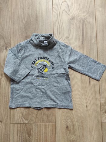 T-shirt manches longues 6 mois Gémo