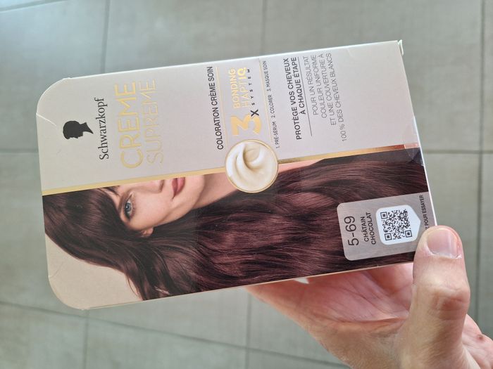 coloration crème suprême Schwarzkopf 5-69 châtain chocolat