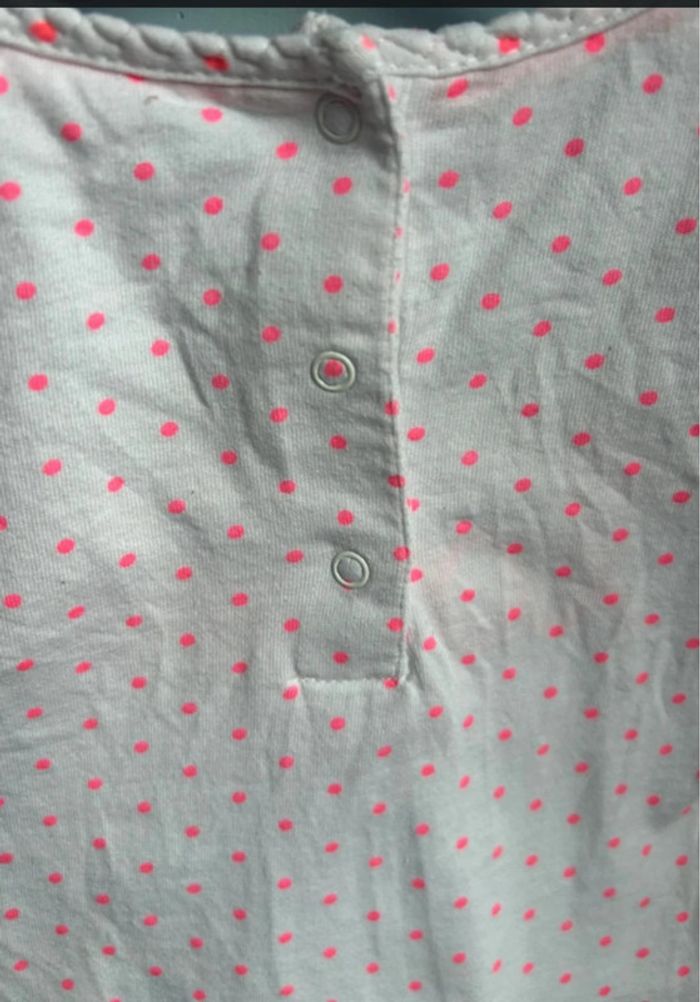 👕 Tee-shirt pois corail – 9 mois – Gémo 🌸 - photo numéro 5