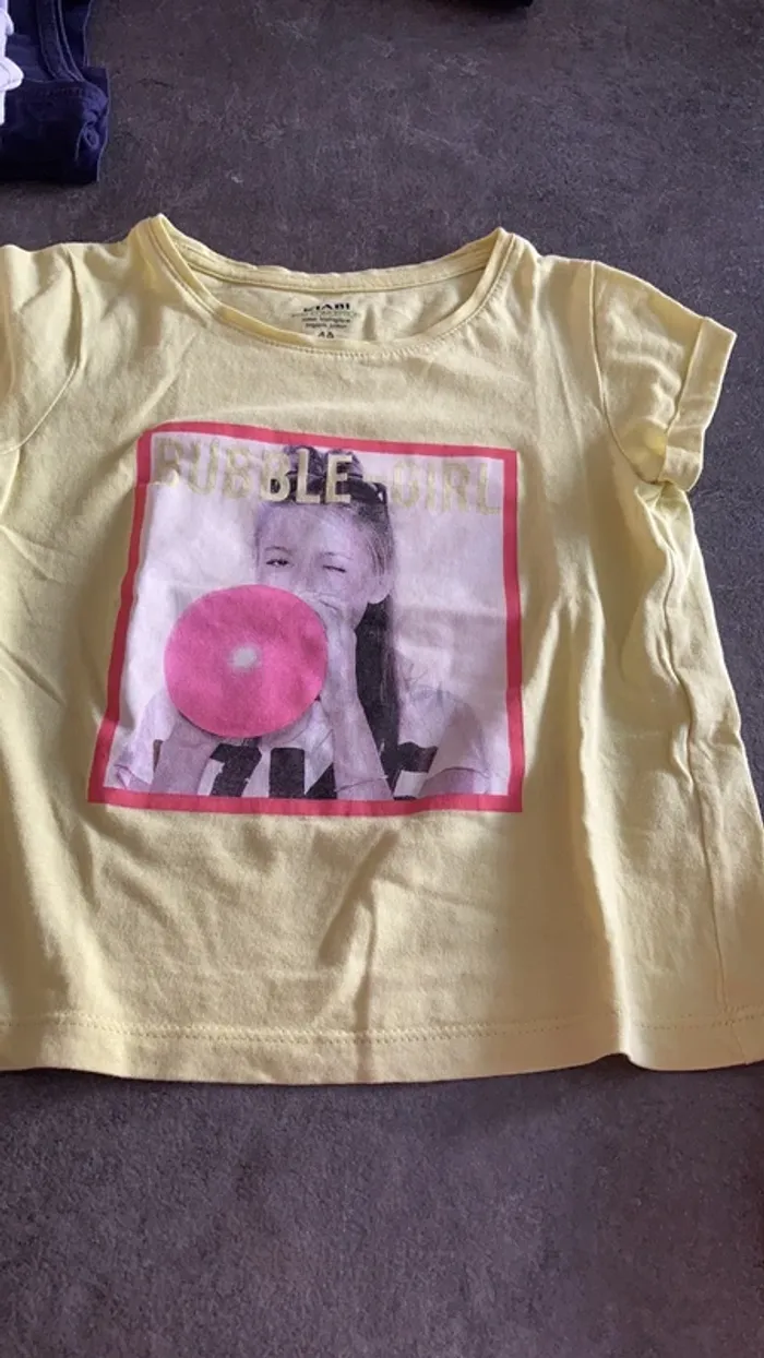 Lot tee-shirts fille 4 5 ans - photo numéro 4
