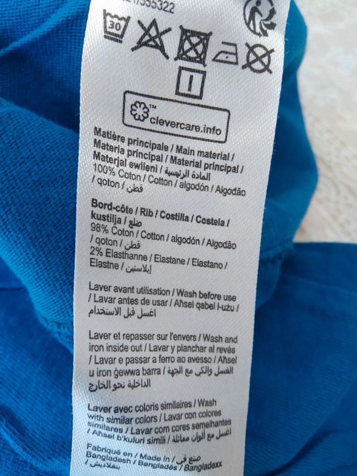 Tee-shirt bleu dinosaure 4 ans - photo numéro 6