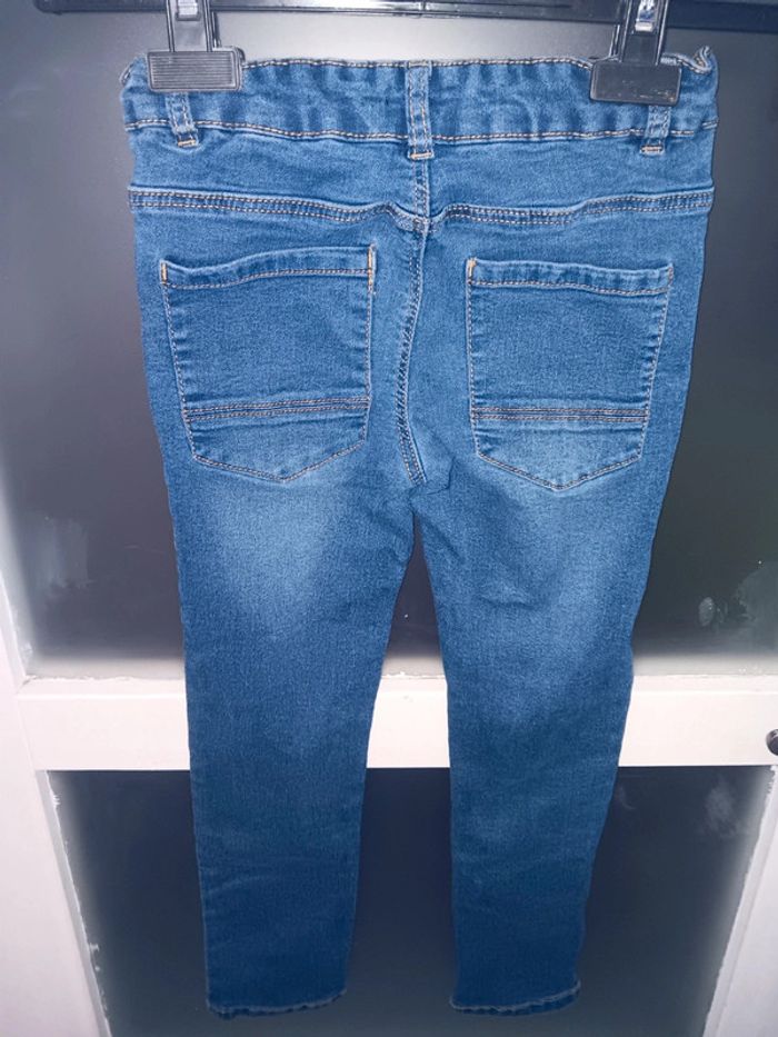 Jean skinny bleu coupe ajustée, taille 8 ans - photo numéro 2
