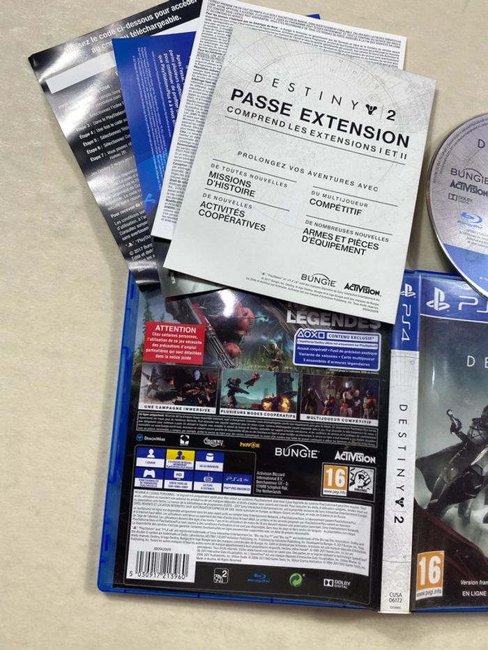 🎮 Jeu PS4 Destiny 2 + Passe Extension I & II – Complet - photo numéro 2