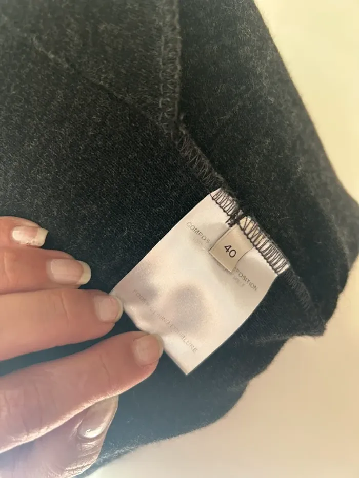 Stella McCartney robe pull gris foncé en laine vierge - photo numéro 7