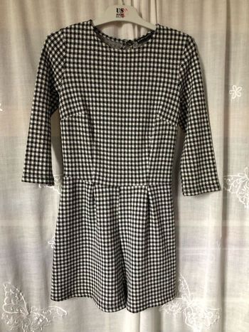 Combi short gros jersey Vichy XS Bershka