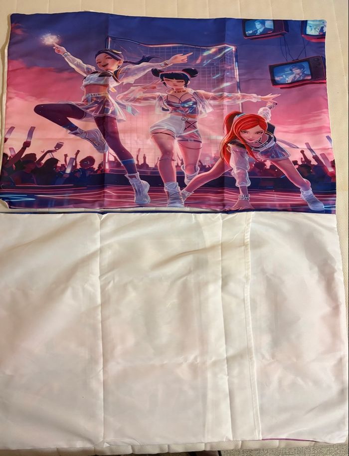 Drap lit avec élastique aux côtés pour matelas 1 pers 90 x 200 cm et 2 grandes taies d’oreiller KPOP - photo numéro 3