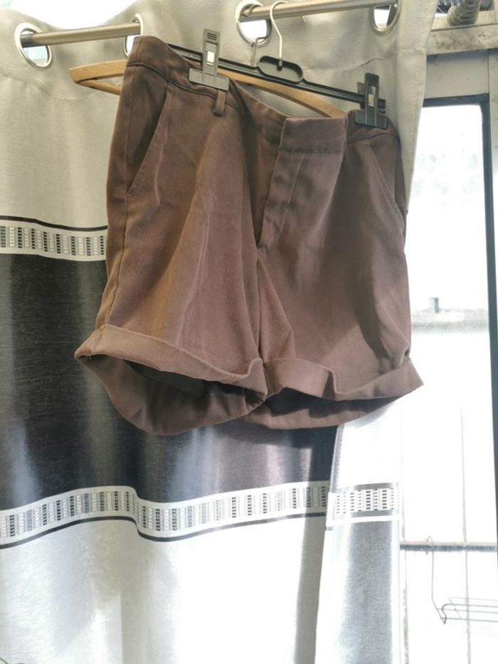 Short les 3 suisses polyester t 38 chocolat - photo numéro 3