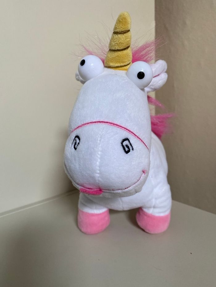 Licorne en peluche blanche et rose - photo numéro 2