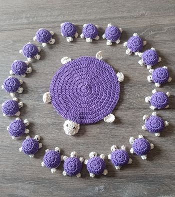 Jeu éducatif Tortue memory couleurs violet