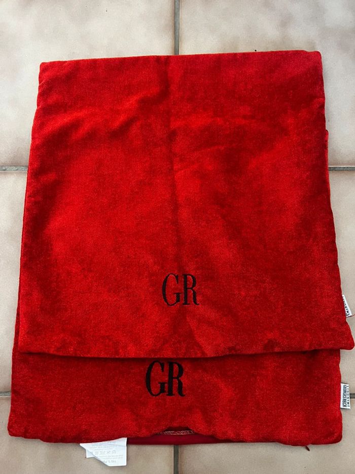Lot de 2 taies d’oreillers Georges rech rouge
