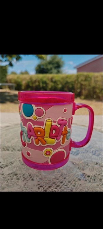 🩷Tasse rose avec prénom Charlotte