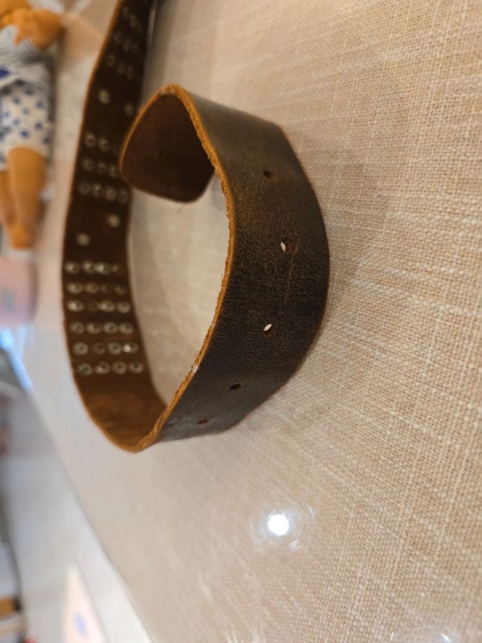 Ceinture cuir marron Le Temps des Cerises 🍒 - photo numéro 5
