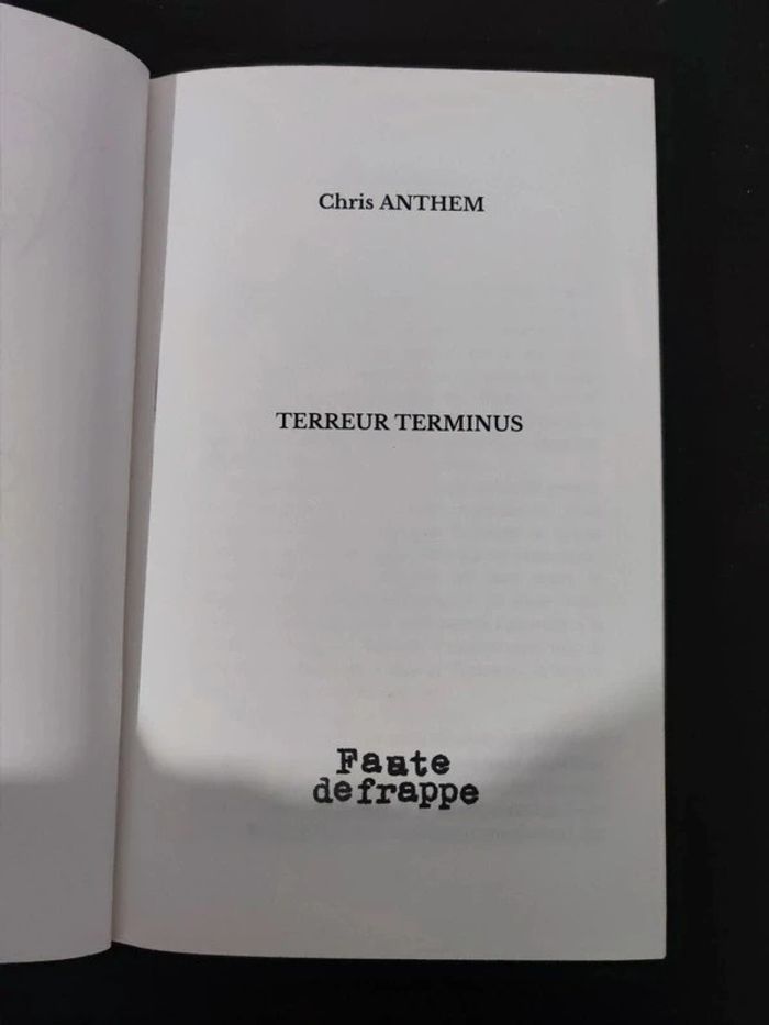 Livre dédicacé Chris Anthem Terreur terminus - photo numéro 4
