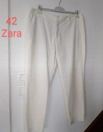 Pantalon chic creme femme.42