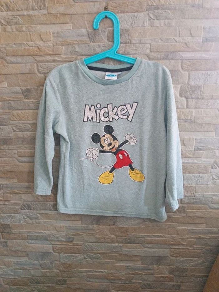 Haut pyjama velours turquoise Disney 6A